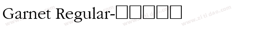 Garnet Regular字体转换